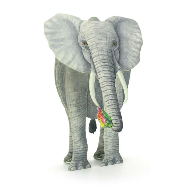 Dreidimensionale Elefantenkarte