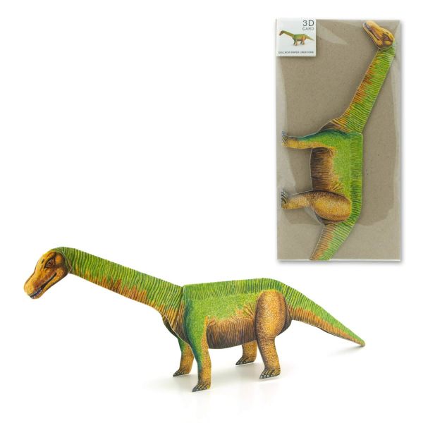 Threedimensional greeting card Apatosaurus