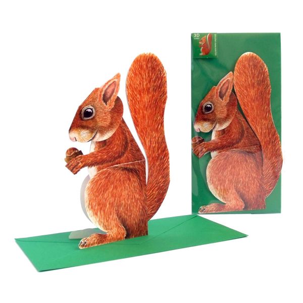 3D-Grusskarte Eichhörnchen