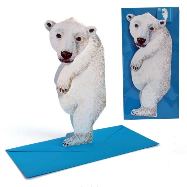 3D-Grusskarte Eisbär