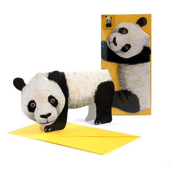 3D-Grusskarte Pandabär
