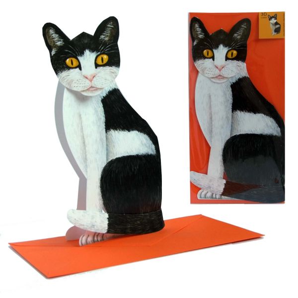 3D-Grusskarte Katze