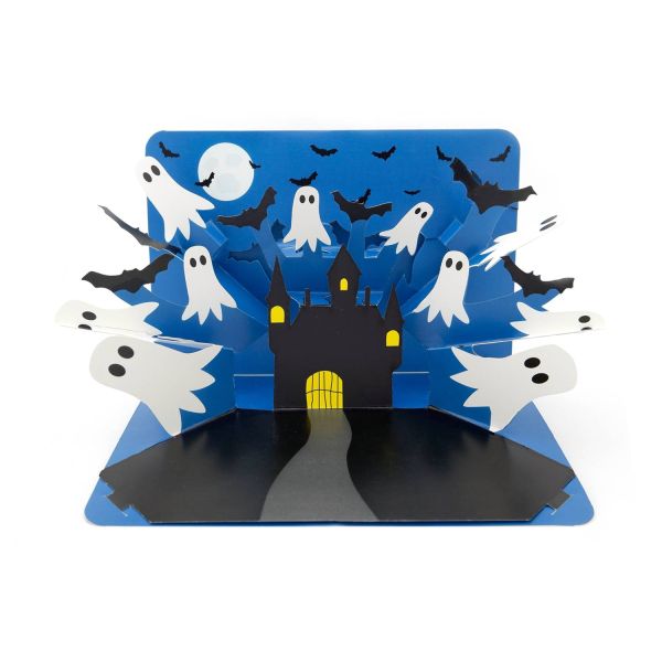 Pop-up-Karte Spukschloss-Halloween