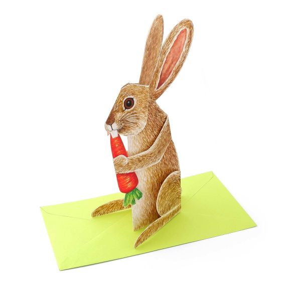 3D-Grusskarte Hase mit Möhre