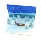 Pop-up-Karte Haus im Schnee