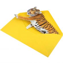 3D-Grusskarte Tiger