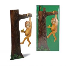 3D-Grusskarte Affe am Baum
