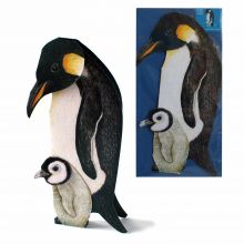 3D-Grusskarte Pinguin mit Küken