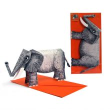 3D-Grusskarte Elefant