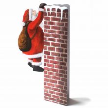 3D-Weihnachtskarte Nikolaus am Kamin