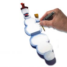 3D-Weihnachtskarte Schneemann