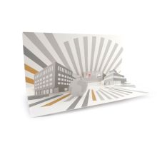 Pop-up-card  for a new building of the University Witten-Herdecke