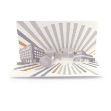 Pop-up-card  for a new building of the University Witten-Herdecke