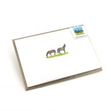 Pop up card with horses