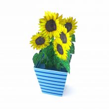 3D-Grußkarte Sonnenblumen